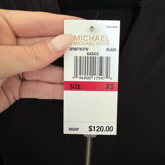 Michael Kors Black Long Sleeve Zipper Front Belted Dress XS - Picture 2 of 6